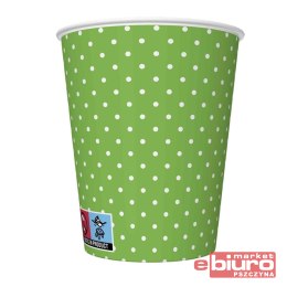 KUBKI PAPIEROWE 250ML A'8 ZIELONE KROPKI POL-MAK