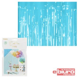 KURTYNA DEKORACYJNA BŁĘKITNA 100X200CM