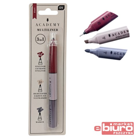 MARKER ZAKREŚLACZ CIENKOP 3W1 ACADEMY INT