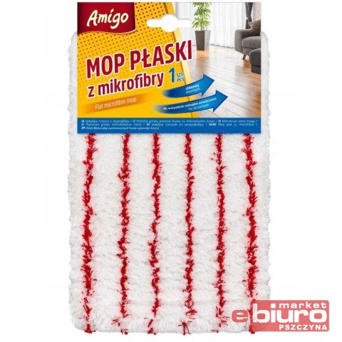 MOP PŁASKI Z MIKROFIBRY ZAPAS AMIGO