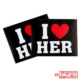 NAKLEJKI NA BUTY I LOVE HER A'2 PARTYDECO