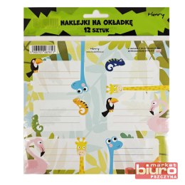 NAKLEJKI NA OKŁADKĘ 2 12SZT ŻYRAFA HENRY