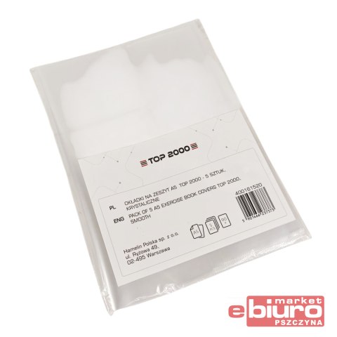OKŁADKI NA ZESZYT TOP2000 A5 KRYSTALICZNE 5SZT.