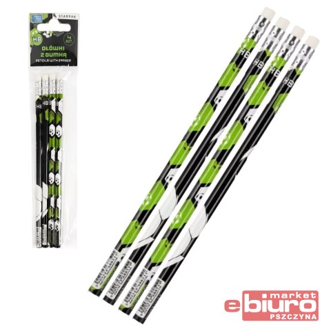 OŁÓWEK Z GUMKĄ HB FOOTBALL OP. 4SZT.