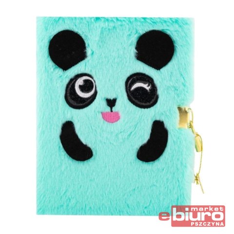 PAMIĘTNIK Z KŁÓDKĄ ASTRAPAP MINTY PANDA A5 96K