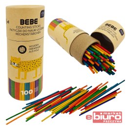 PATYCZKI DREWNIANE DO NAUKI X 100 BB KIDS INTERDRU