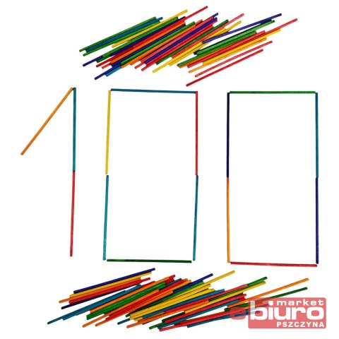PATYCZKI DREWNIANE DO NAUKI X 100 BB KIDS INTERDRU