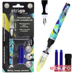 PIÓRO STRIGO WYMAZYWALNE ZE STALÓWKĄ GEOMETRIC