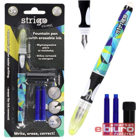 PIÓRO STRIGO WYMAZYWALNE ZE STALÓWKĄ GEOMETRIC