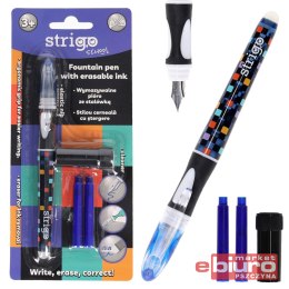 PIÓRO STRIGO WYMAZYWALNE ZE STALÓWKĄ SZACHOWNICA