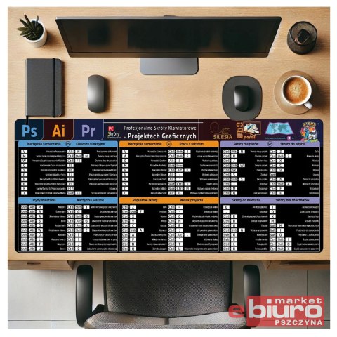 PODKŁADKA NA BIURKO DUŻA 78,9X36,1 PHOTOSHOP ILLUS