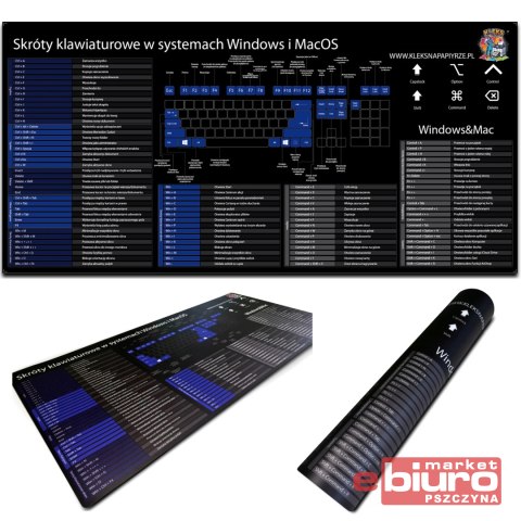 PODKŁADKA NA BIURKO DUŻA 89,1X43 WINDOWS MACOS