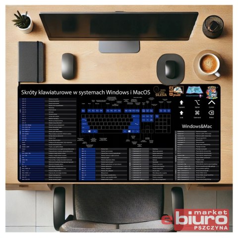 PODKŁADKA NA BIURKO DUŻA 89,1X43 WINDOWS MACOS