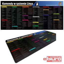 PODKŁADKA NA BIURKO MAŁA 59,1X27 KOMENDY W LINUX