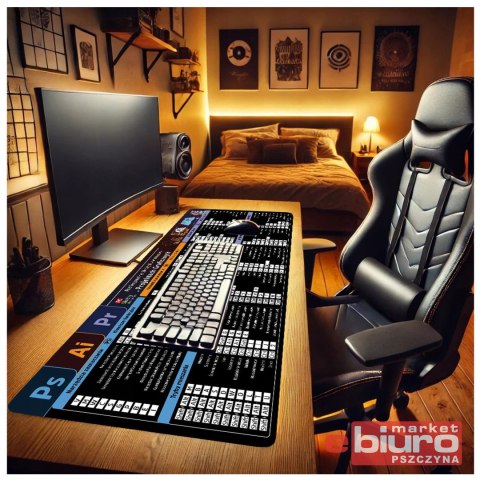 PODKŁADKA NA BIURKO MAŁA 59,8X26,2 PHOTOSHOP ILLUS