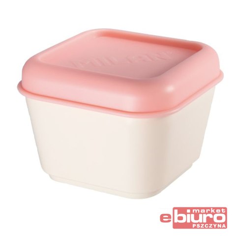 POJEMNIK NA LUNCH KWADRATOWY 0,33L KREM-J.RÓŻ MILA