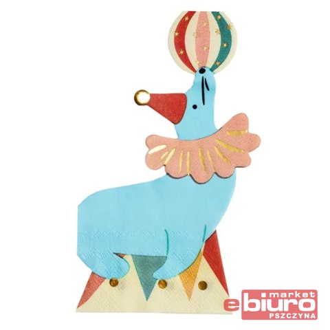 SERWETKI PAPIEROWE CYRKOWA FOKA PARTYDECO