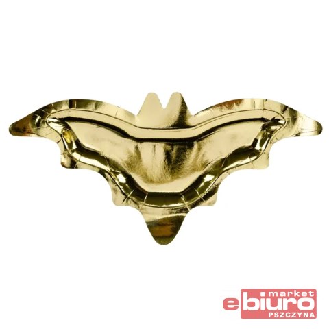 TALERZYKI NIETOPERZ ZŁOTY 37,5X18,5CM A'6 PARTYDEC