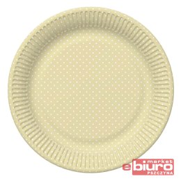 TALERZYKI PAPIER ŚR 227MM A'8 J. ŻÓŁTE KROPKI POL