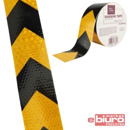 TAŚMA OSTRZEGAWCZA 50MM x 5M ODBLASK ŻÓŁTO-CZARNA