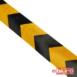 TAŚMA OSTRZEGAWCZA 50MM x 5M ODBLASK ŻÓŁTO-CZARNA