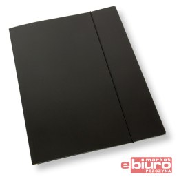 TECZKA A4 Z GUMKĄ CF-2 LAMINOWANA CZARNA