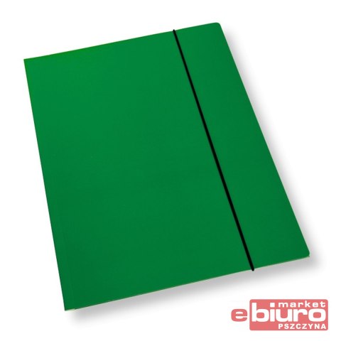 TECZKA A4 Z GUMKĄ CF-2 LAMINOWANA ZIELONA