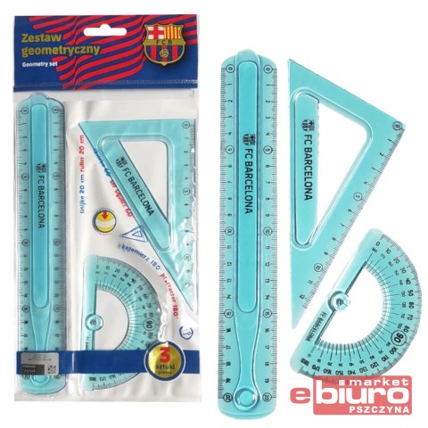 ZESTAW GEOMETRYCZNY 3 SZT FC BARCELONA ASTRA