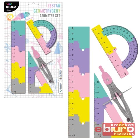 ZESTAW GEOMETRYCZNY B PUZZLE 20CM 4 EL KIDEA