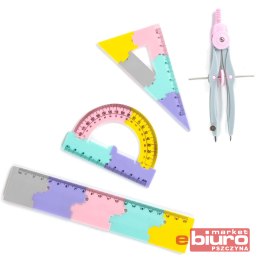 ZESTAW GEOMETRYCZNY B PUZZLE 20CM 4 EL KIDEA