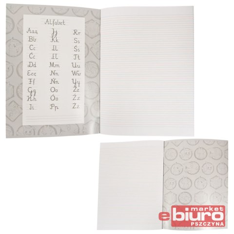 ZESZYT DO NAUKI PISANIA A4 32K LINIA DWUKOL POKEMO
