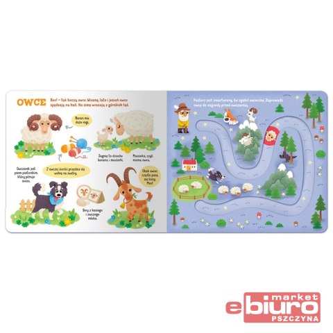 ZWIERZĄTKA NA WSI LABIRYNTY Z RUCHOMYMI ELEMENTAMI
