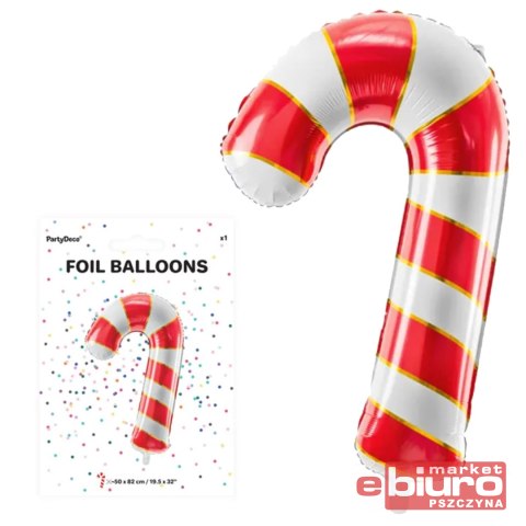 BALON FOLIOWY CUKROWA LASKA 50X82CM CZERWONY PARTY