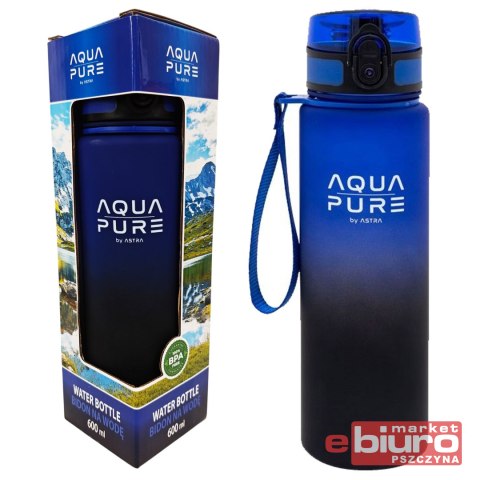 BIDON AQUA PURE ASTRA 600ML BLUE/BLACK