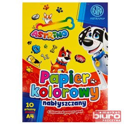 BLOK PAPIERÓW KOLOROWYCH A4 NABŁYSZCZ. 10K ASTRA
