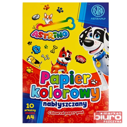 BLOK PAPIERÓW KOLOROWYCH A4 NABŁYSZCZ. 10K ASTRA