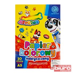 BLOK PAPIERÓW KOLOROWYCH A5 NABŁYSZCZ. 10K ASTRA