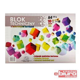 BLOK TECHNICZNY A4 KOL. 12K+ ZŁOTY I SREBRNY