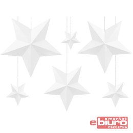 DEKORACJA GWIAZDY BIAŁY A'6 PARTYDECO