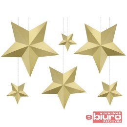 DEKORACJA GWIAZDY ZŁOTY A'6 PARTYDECO