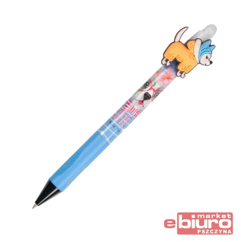DŁUGOPIS WYMAZYWALNY FUNNY DOGS 0,5 NIEB 6001404 M