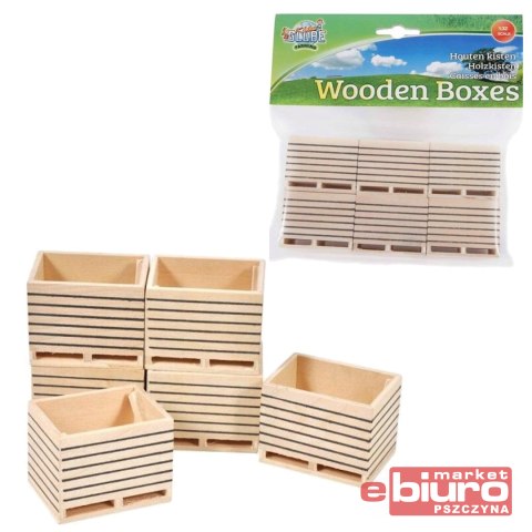 DREWNIANE SKRZYNKI NA ZIEMNIAKI 6 SZT 1:32 HIPO