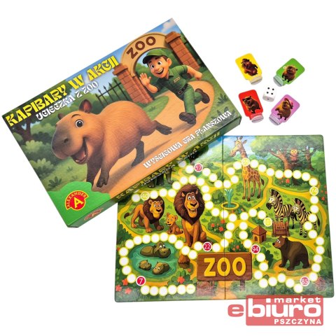 GRA PLANSZOWA KAPIBARY W AKCJI UCIECZKA Z ZOO ALEX
