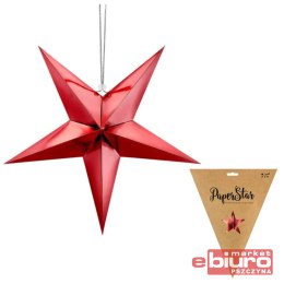 GWIAZDA PAPIEROWA 45CM CZERWONY PARTYDECO