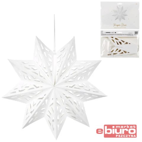 GWIAZDA PAPIEROWA 50CM BIAŁY PARTYDECO