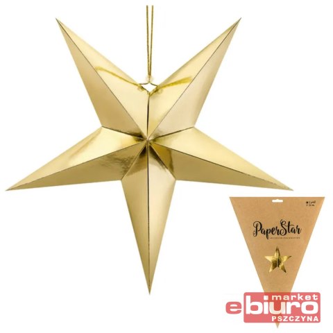 GWIAZDA PAPIEROWA 70CM ZŁOTY PARTYDECO