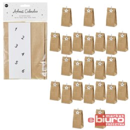 KALENDARZ ADWENTOWY TOREBKI KRAFT A'24 PARTYDECO