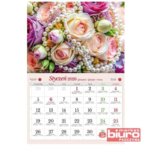 KALENDARZ ALBUMOWY KSA V3 ROMANT. BUKIETY PAN KALE