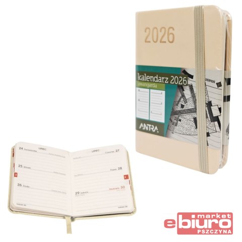 KALENDARZ AWANGARDA A7 BEŻOWY TDW ANTRA