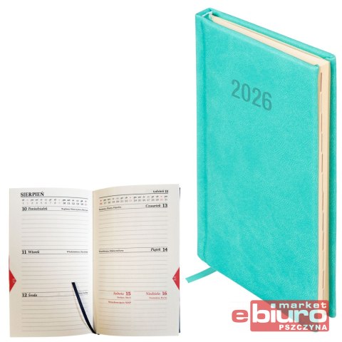 KALENDARZ COLORFIX A6 TDW TURKUSOWY ANTRA